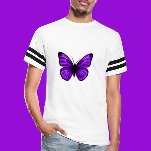 Neon Purple Butterfly - Men's Football Tee