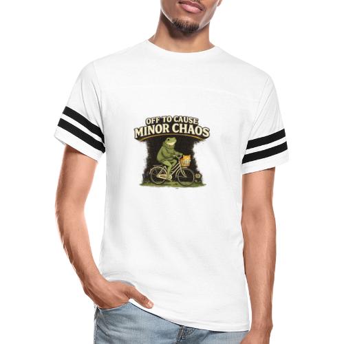 Minor Chaos Vintage Frog and Cat on Bicycle - Men's Football Tee