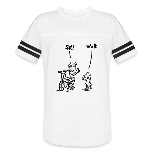 Sit and Walk. Wheelchair humor shirt - Men's Football Tee