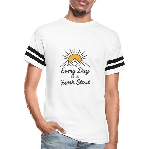 Inspirational Mountain Sunrise Motif - Men's Football Tee