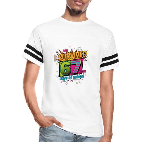 I Survived 67 Days of School T-Shirt – Funny Teach - Men's Football Tee
