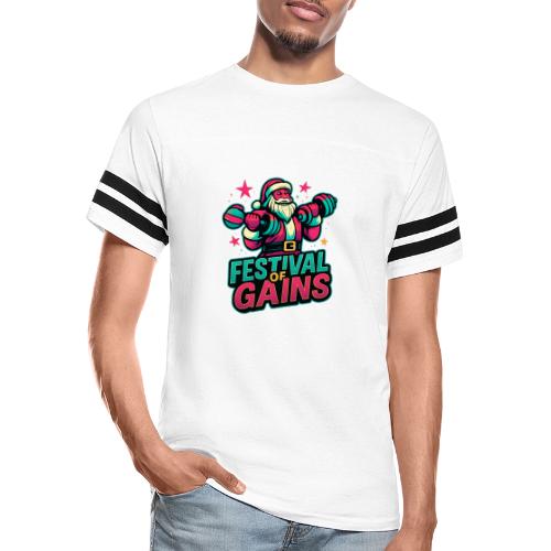 Festival of Gains Funny Gym Santa Christmas - Men's Football Tee
