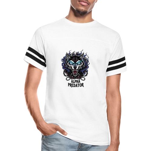 Alpha Predator Wolf Fierce Neon Eyes - Men's Football Tee