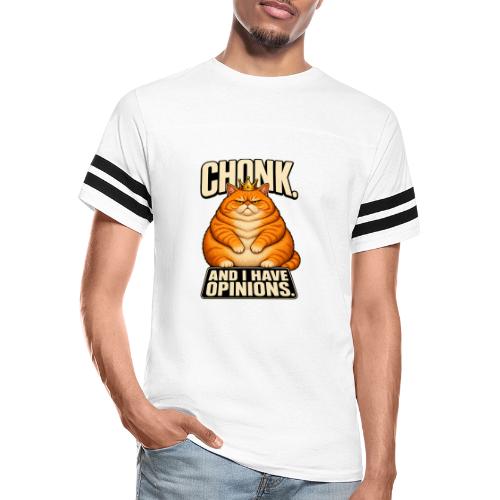 Chonk King Cat - Opinionated Kitty - Men's Football Tee