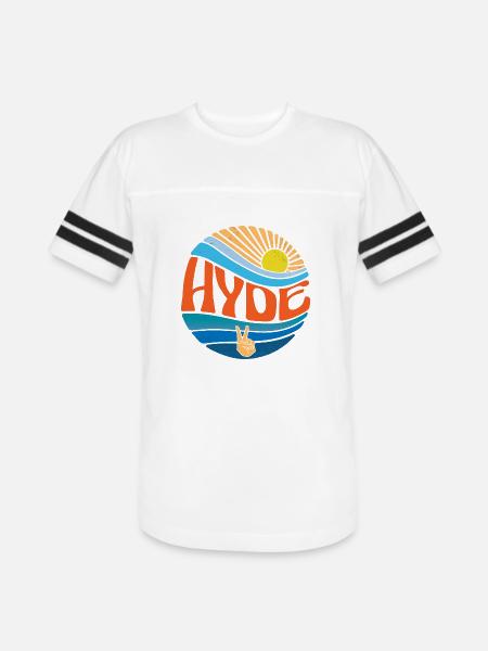 Hyde Shirt Vintage Sunset Hyde Groovy Tie Dye - Men's Football Tee - white/black