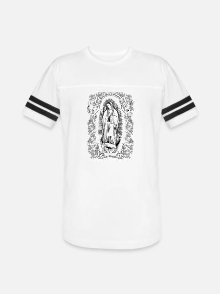 Notre-Dame de Guadalupe Vierge Marie Christian Gift - T-shirt Football pour hommes - blanc/noir