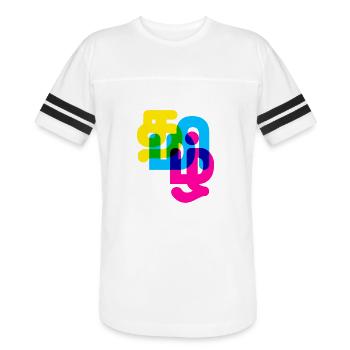 Tamil in colours transparent look - Men's Football Tee - white/black - Front - Damien (186cm)