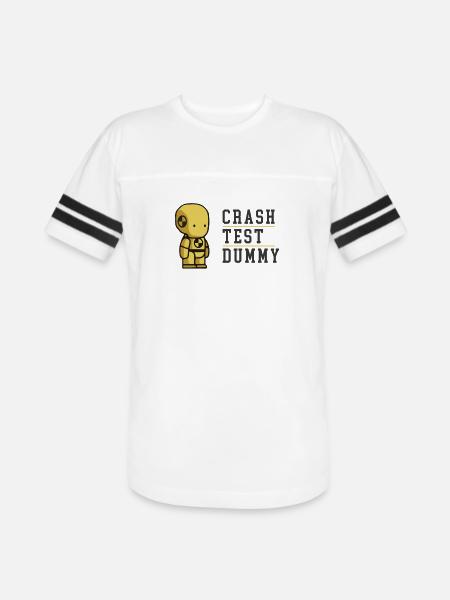 Crash Test Dummy Baby Yellow Safety Testman - Men's Football Tee - white/black