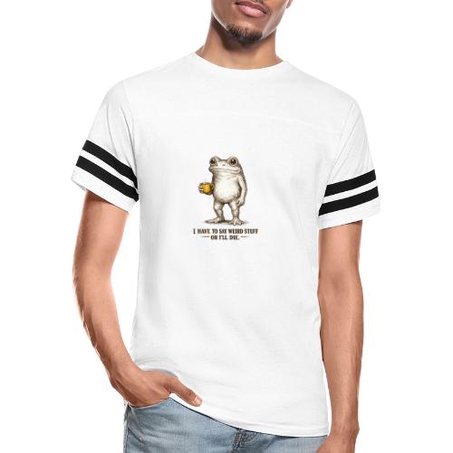 Weird Stuff Frog Coffee Humor - Men's Football Tee