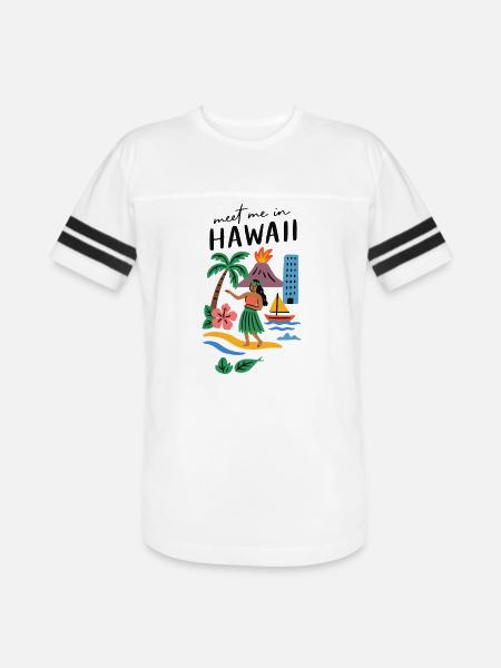 Hawaii Adventure Summer Tee - Men's Football Tee - white/black
