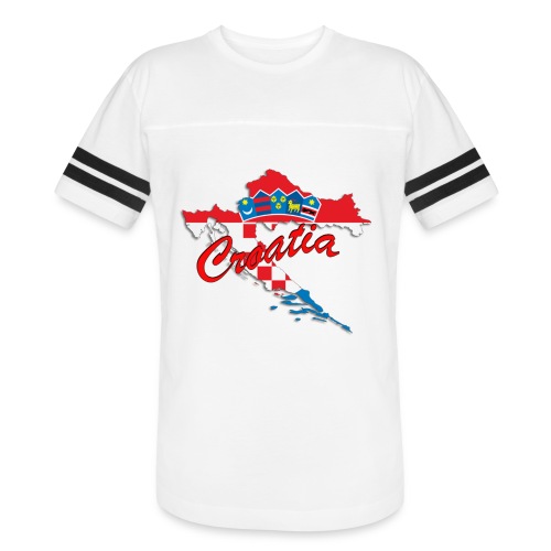 Croatia Football Team Colours T-Shirt Treasure Des - Vintage Sports T-Shirt