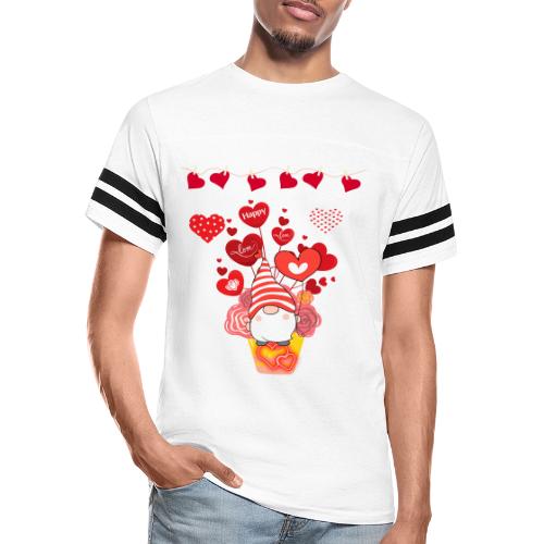 Design wrapped in love hearts, vibrating in love. - Men's Football Tee