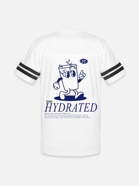 Stay Hydrated - Drink Your Water - Men's Football Tee - white/black