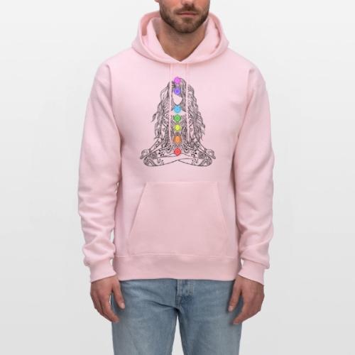 Mediation Girl & Chakras - Men's Hoodie