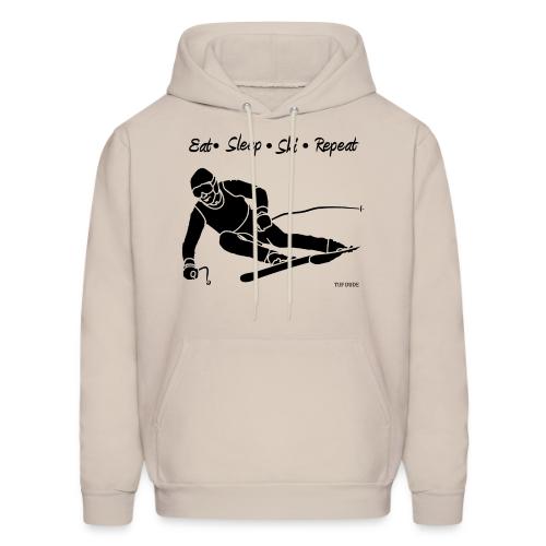 Eat Sleep Ski Repeat - bw - new001 - Men's Hoodie