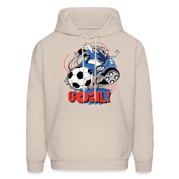 Looney Tunes Bugs Bunny Design Du Football Goal! - Molleton à capuche pour hommes - Sand - Devant - Elias (183cm)
