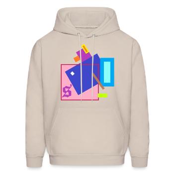 abstract - Men's Hoodie - Sand - Front - Elias (183cm)