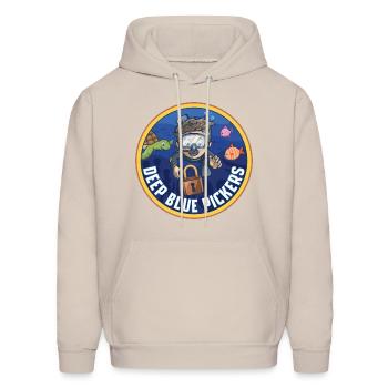 Deep Blue Pickers - Men's Hoodie - Sand - Front - Elias (183cm)