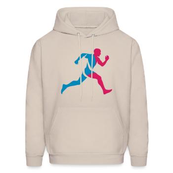 exercise - Men's Hoodie - Sand - Front - Elias (183cm)