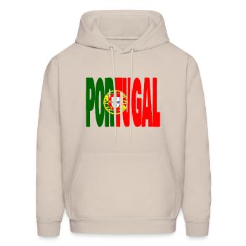 Portugal - Men's Hoodie - Sand - Front - Elias (183cm)
