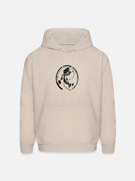 Christmas angler fish trout - Men's Hoodie - Sand