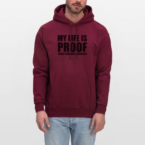 Proof: Grace Conquers Addiction - Men's Hoodie