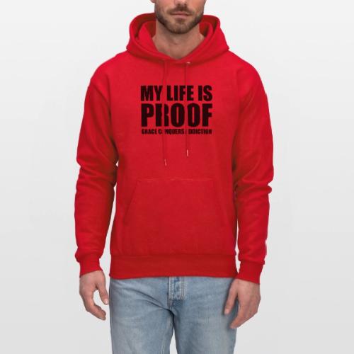 Proof: Grace Conquers Addiction - Men's Hoodie
