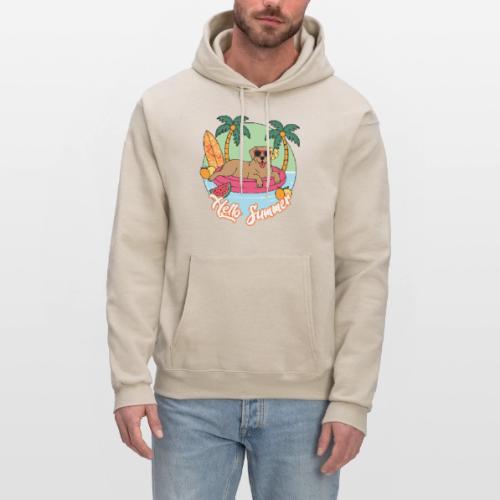 Hello Summer Golden Retriever Fun - Men's Hoodie