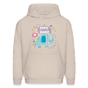 Nepo baby - Men's Hoodie - Sand - Front - Elias (183cm)