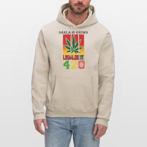 Screaming 420 Oakland Grown Weed Marijuana Design - Men's Hoodie