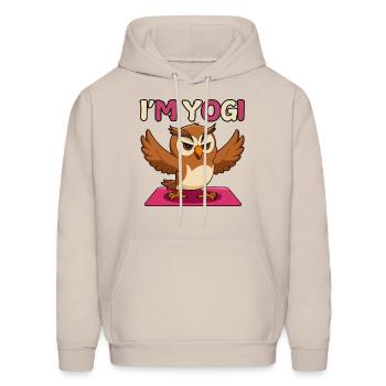 I'm yogi - Men's Hoodie - Sand - Front - Elias (183cm)
