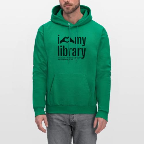 I Love My Library (Black) - Men's Hoodie