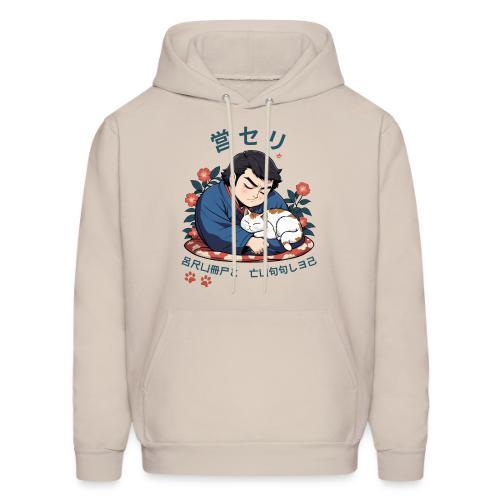 Grumpy Cuddles: Sumotori Napping Japanese Style - Men's Hoodie