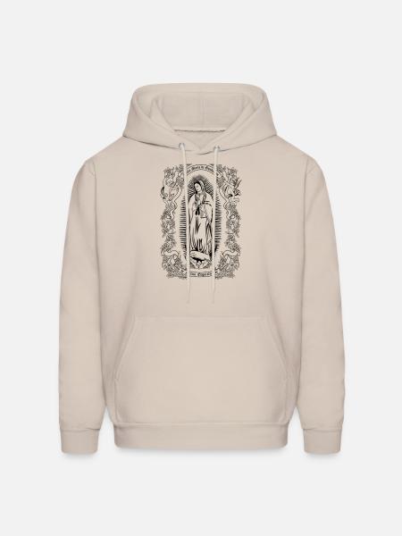 Notre-Dame de Guadalupe Vierge Marie Christian Gift - Molleton à capuche pour hommes - Sand
