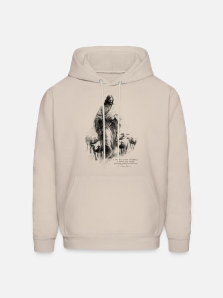 John 10:14 - Men's Hoodie - Sand