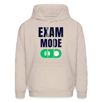 Exam Mode : ON - Men's Hoodie - Sand - Front - Elias (183cm)