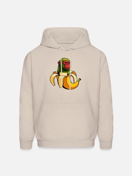 Chimpanzini Bananini Italian Brainrot Meme Art - Men's Hoodie - Sand