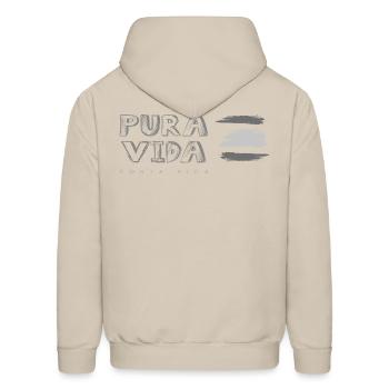 Pura Vida Mono - Men's Hoodie - Sand - Back - Elias (183cm)