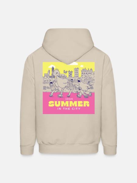 Sesame Street Design 1969 Summer In The City - Men's Hoodie - Sand