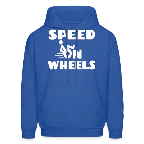Speed on wheelchair wheels. Humor shirt # - Men's Hoodie