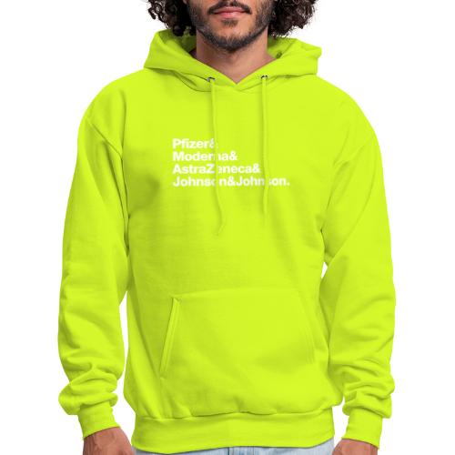 Covid Vaccines are Here! (white text) - Men's Hoodie