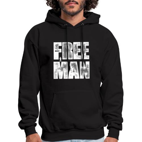 FREE MAN - White Graphic - Men's Hoodie