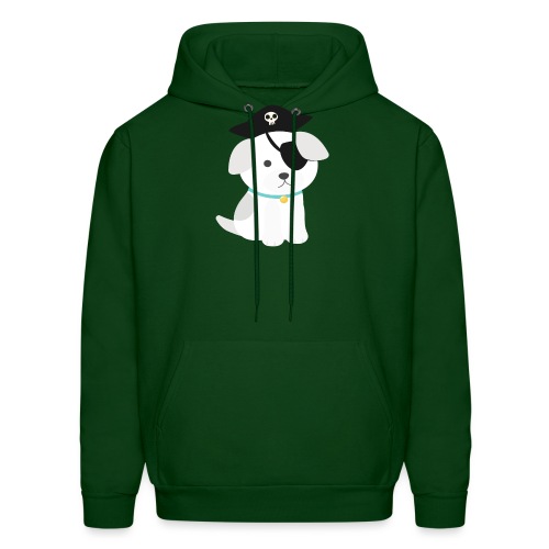 Dog with a pirate eye patch doing Vision Therapy! - Men's Hoodie