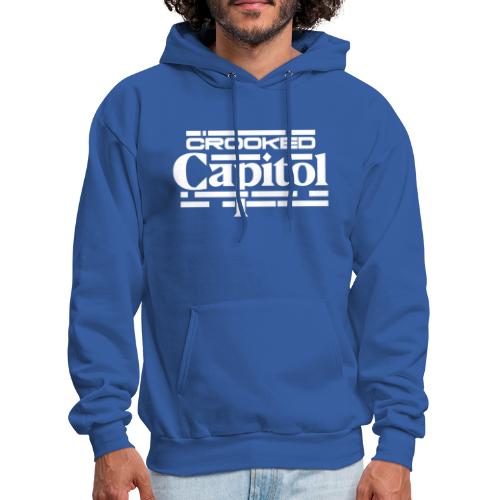Crooked Capitol Logo White - Men's Hoodie