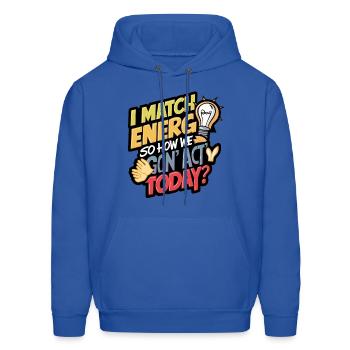 I Match Energy - Men's Hoodie - royal blue - Front - Elias (183cm)