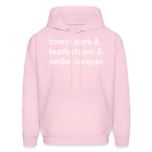1 Church 3 Locations - Men's Hoodie