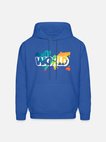 WORLD - Men's Hoodie - royal blue