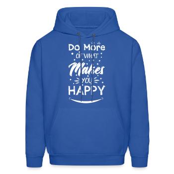 happy - Men's Hoodie - royal blue - Front - Elias (183cm)