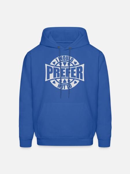 I prefer not to - Men's Hoodie - royal blue