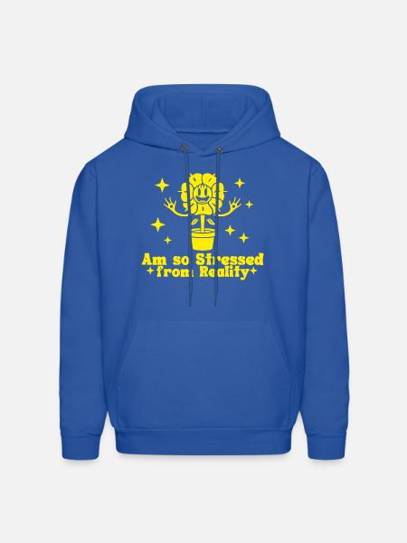 Stress From Reality Mono - Men's Hoodie - royal blue